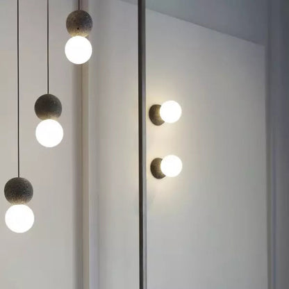 Glass Pendant Light | Unique Volcanic Rock and Opal Glass Design 8