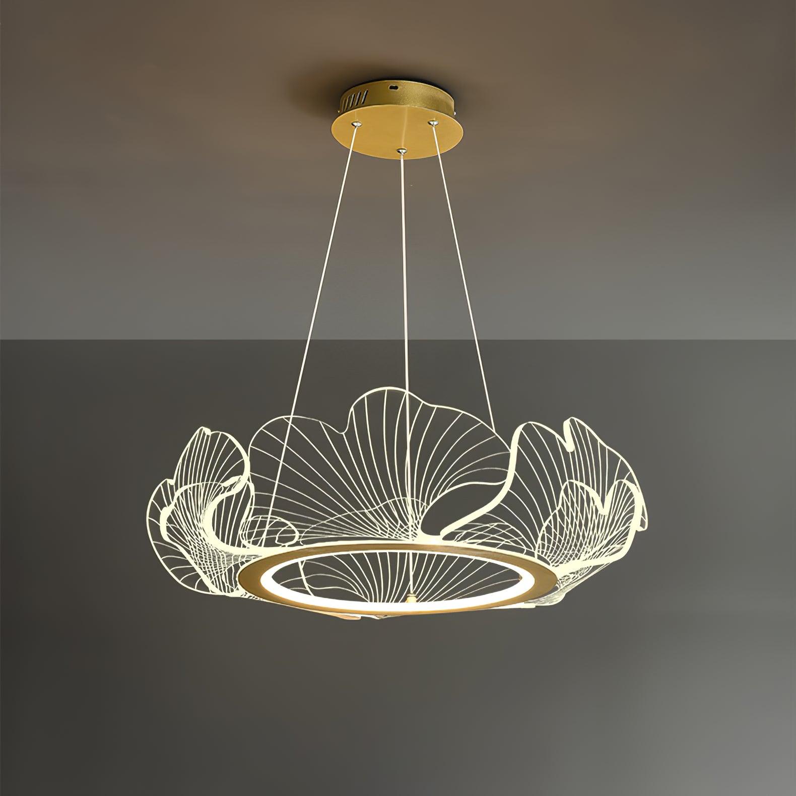 Sea Chandelier | Elegant Leaf Design with Dimmable LED Lighting 1