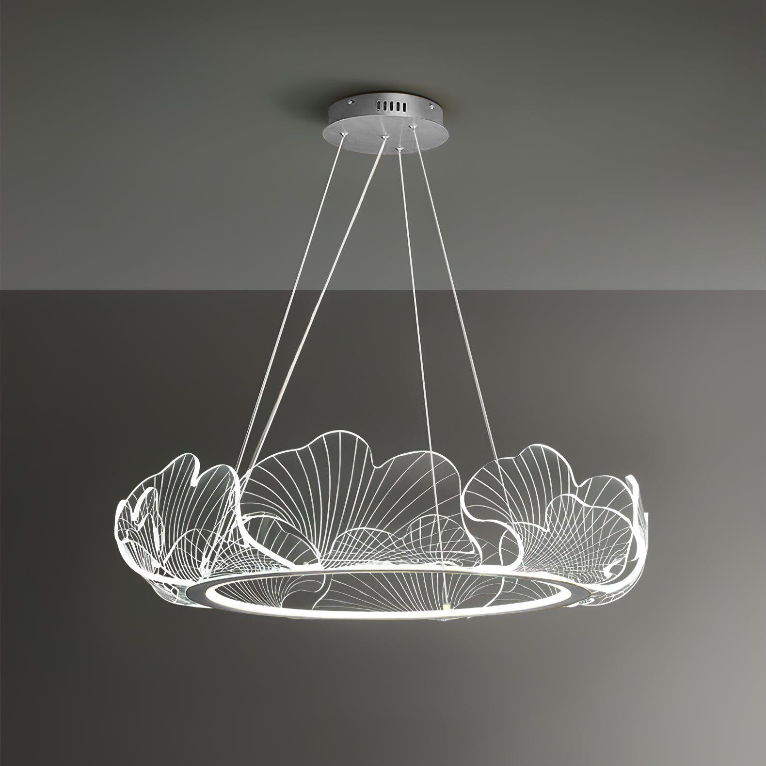 Sea Chandelier | Elegant Leaf Design with Dimmable LED Lighting 10