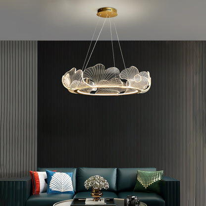 Sea Chandelier | Elegant Leaf Design with Dimmable LED Lighting 4