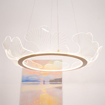 Sea Chandelier | Elegant Leaf Design with Dimmable LED Lighting 7