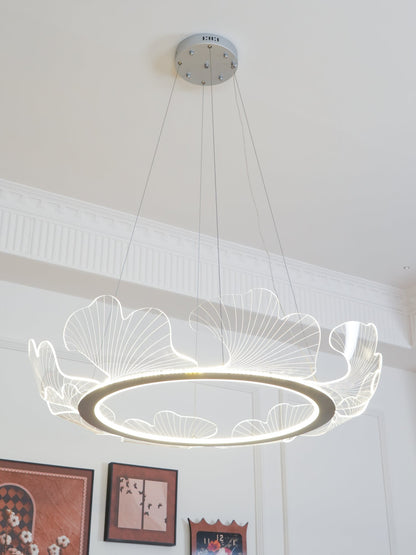 Sea Chandelier | Elegant Leaf Design with Dimmable LED Lighting 8