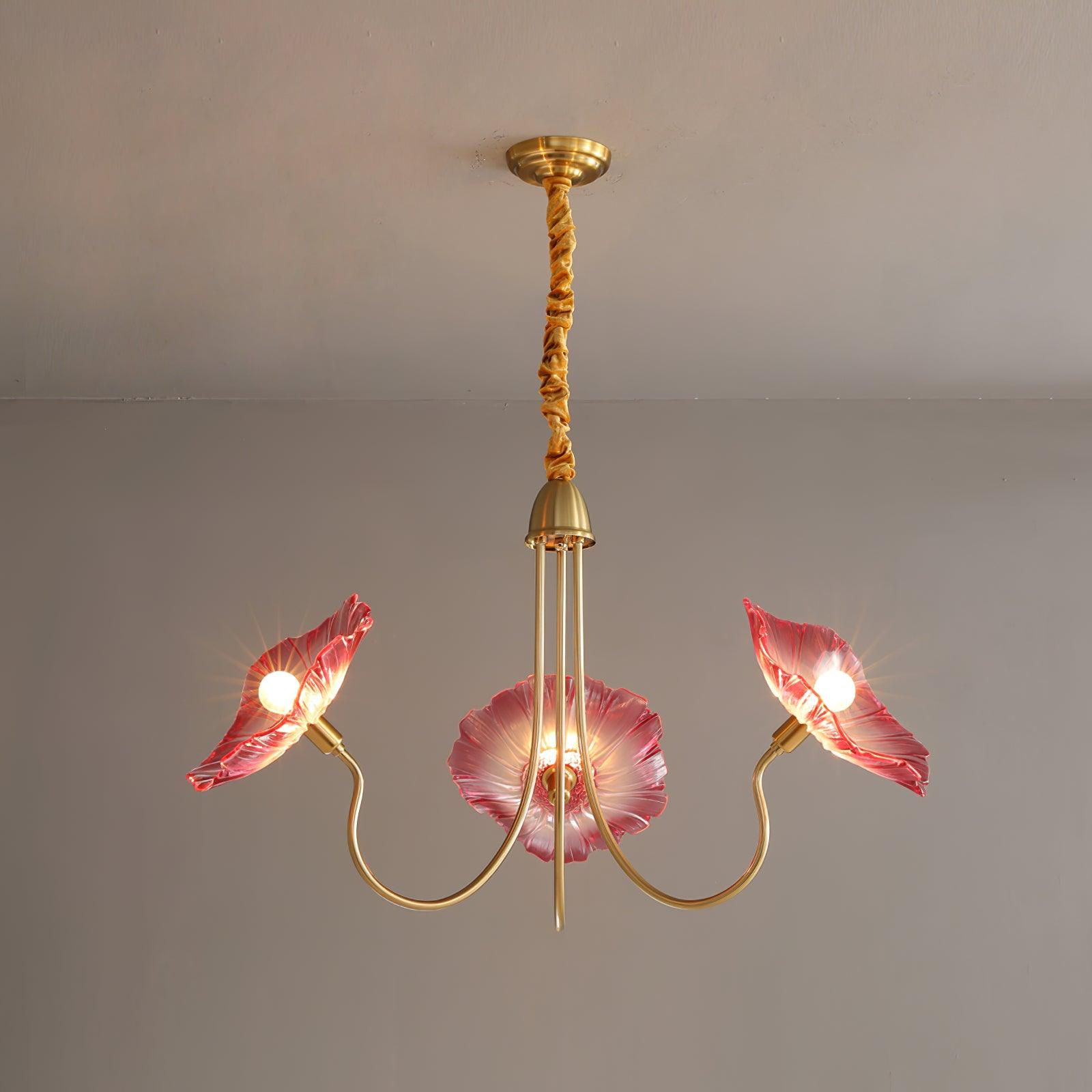 Leaf-Shaped Glass Chandelier | Elegant Frosted Design for Dining Rooms 12