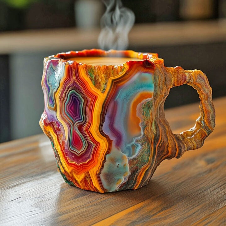 Handcrafted Mineral Crystal Mug | Unique Design with Insulated Features 2
