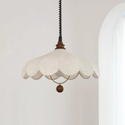 Hanging Pendant Light | Adjustable Fabric Shade for Kitchen Lighting 0