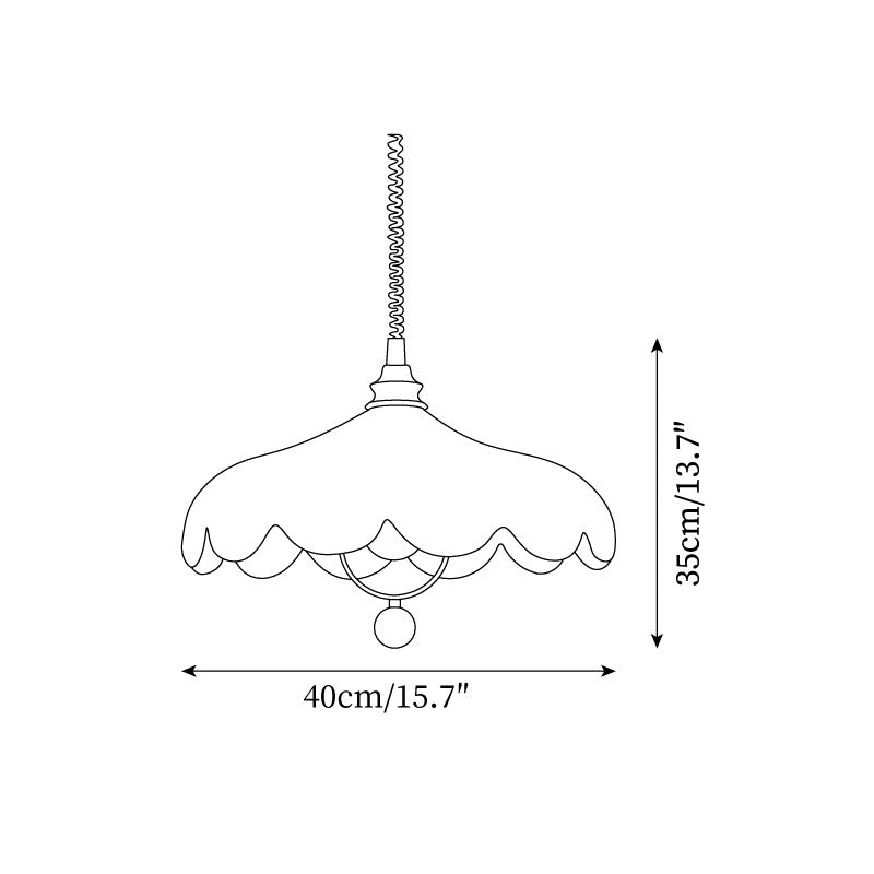 Hanging Pendant Light | Adjustable Fabric Shade for Kitchen Lighting 3