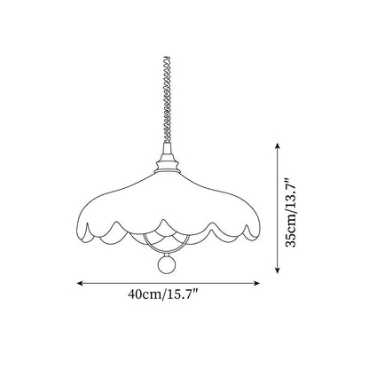 Hanging Pendant Light | Adjustable Fabric Shade for Kitchen Lighting 3