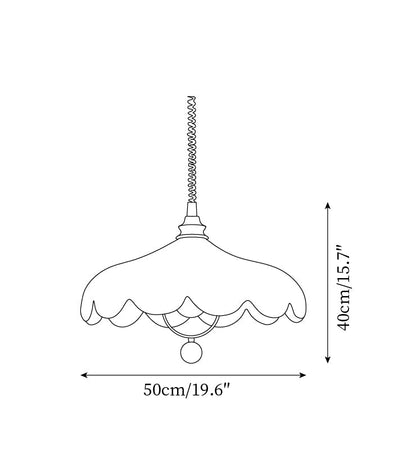 Hanging Pendant Light | Adjustable Fabric Shade for Kitchen Lighting 4