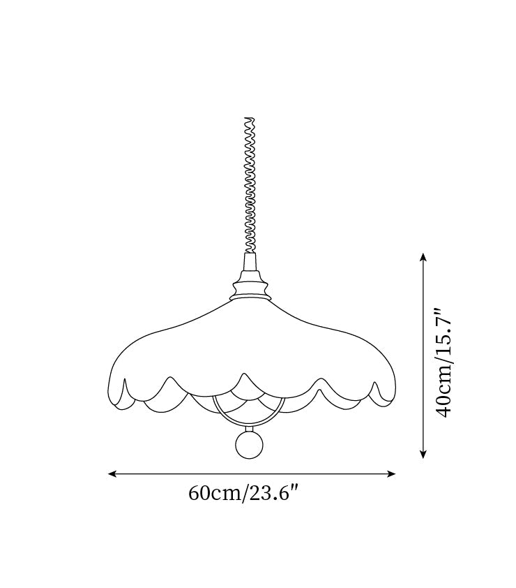 Hanging Pendant Light | Adjustable Fabric Shade for Kitchen Lighting 5