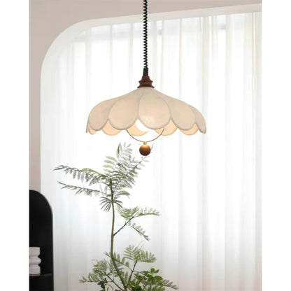 Hanging Pendant Light | Adjustable Fabric Shade for Kitchen Lighting 8