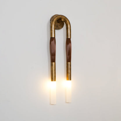 Horsehair Wall Sconce | Elegant Wrought Iron and Glass Design 3