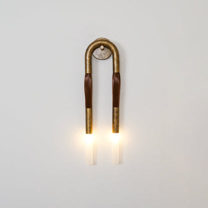 Horsehair Wall Sconce | Elegant Wrought Iron and Glass Design 6