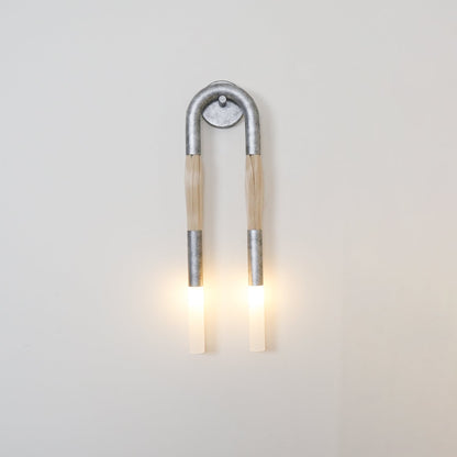 Horsehair Wall Sconce | Elegant Wrought Iron and Glass Design 8