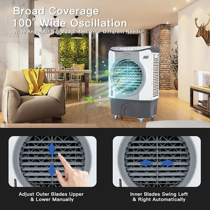 Industrial Swamp Cooler | 4-in-1 Evaporative Air Fan with 12-Gallon Tank 2