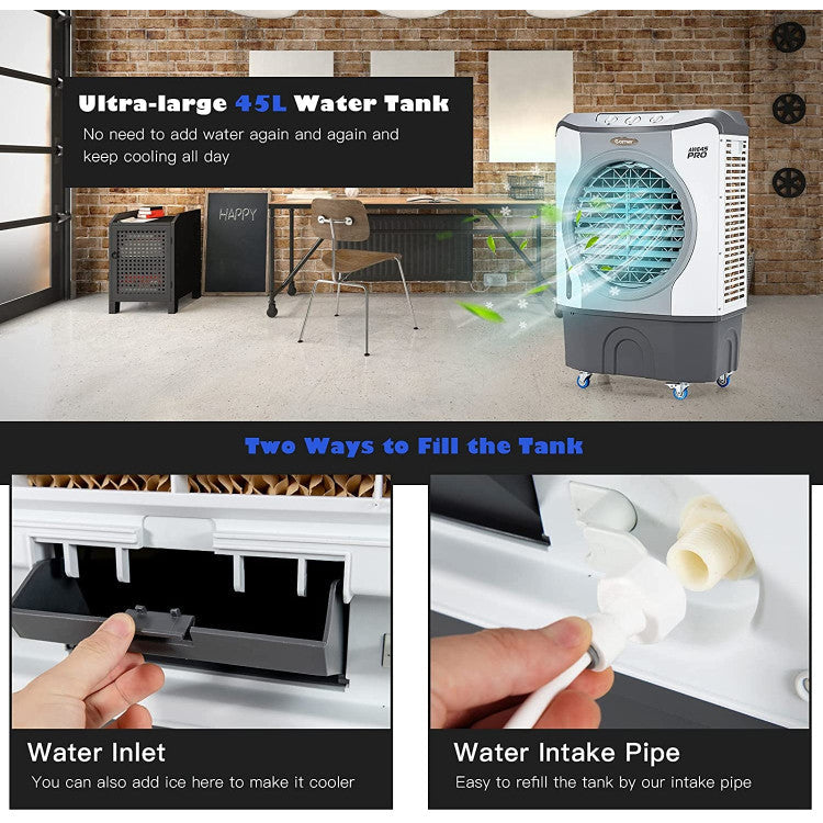 Industrial Swamp Cooler | 4-in-1 Evaporative Air Fan with 12-Gallon Tank 7
