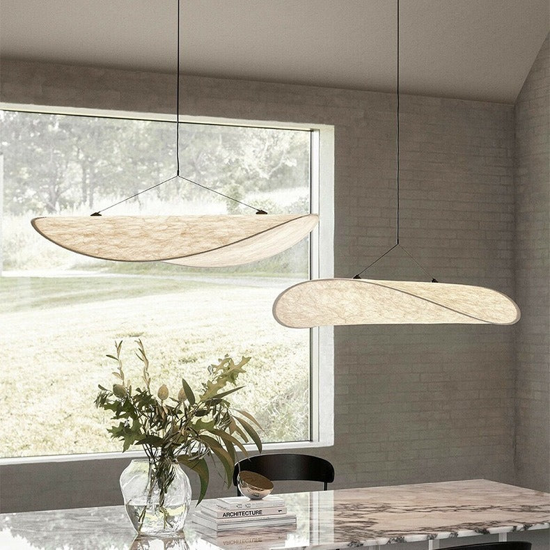 Japandi Pendant Lamp | Elegant Silk Shade with LED Lighting 2