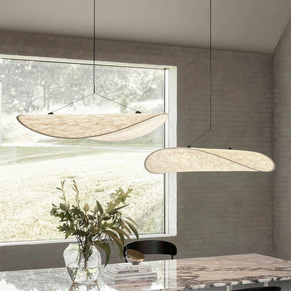 Japandi Pendant Lamp | Elegant Silk Shade with LED Lighting 2