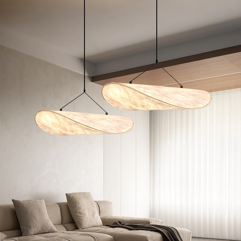 Japandi Pendant Lamp | Elegant Silk Shade with LED Lighting 4