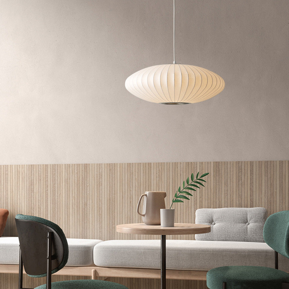 Japandi Pendant Light | Elegant Oval Design for Warm Ambiance 2