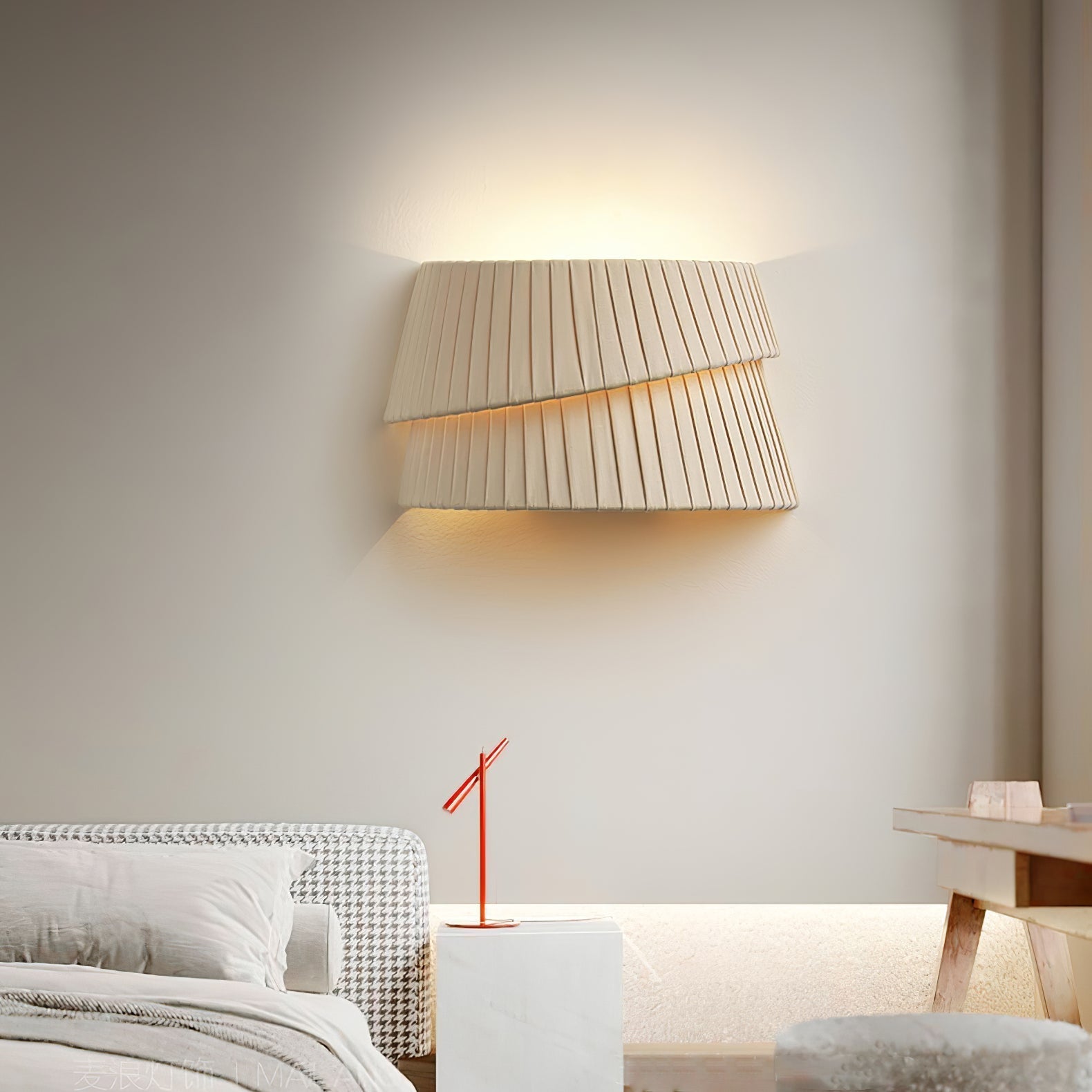 Japandi Wall Sconce | Elegant Design with Rotating Shade for Soft Warm Light 4