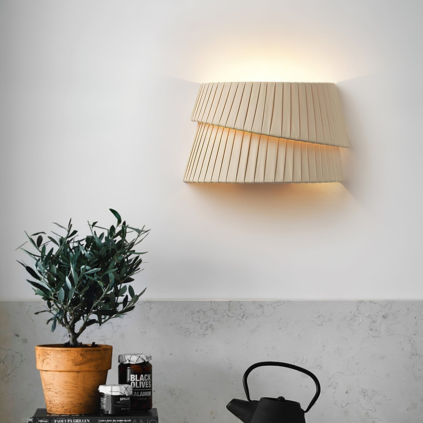 Japandi Wall Sconce | Elegant Design with Rotating Shade for Soft Warm Light 5