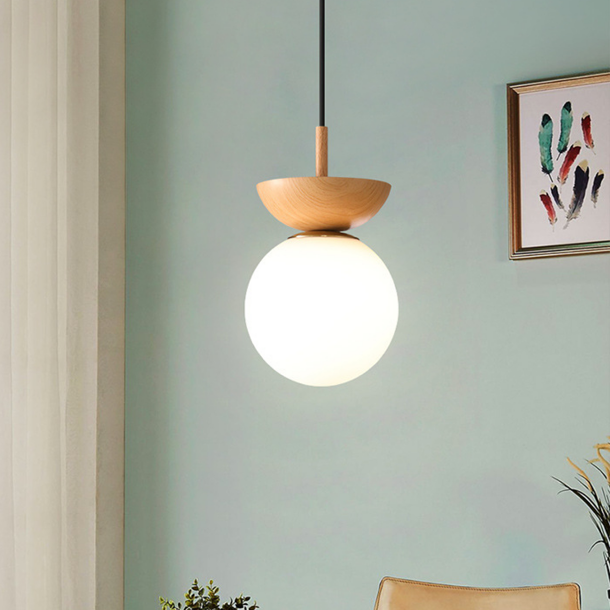 Japanese Nordic Pendant Lamp | Minimalist Design with Soft LED Lighting 3