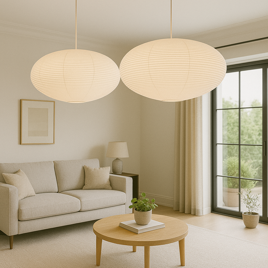 Japanese Paper Pendant Lamp | Minimalist Wabi-Sabi Design 2