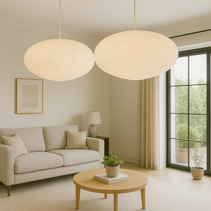 Japanese Paper Pendant Lamp | Minimalist Wabi-Sabi Design 2