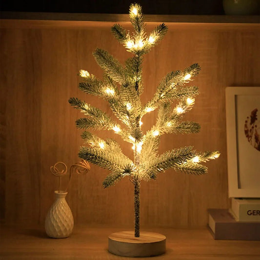 LED Christmas Tree Table Lamp | 50 Warm White LEDs with Pine Design 0