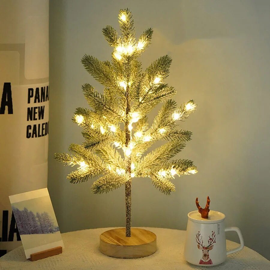 LED Christmas Tree Table Lamp | 50 Warm White LEDs with Pine Design 1