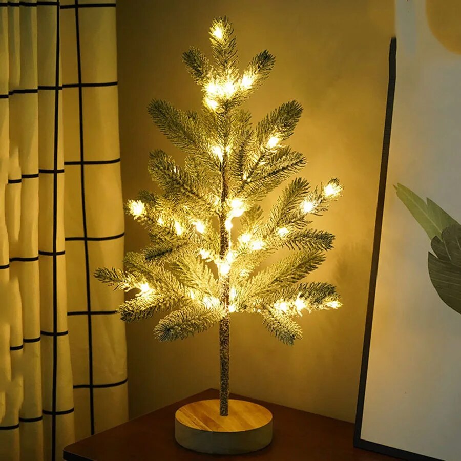 LED Christmas Tree Table Lamp | 50 Warm White LEDs with Pine Design 2
