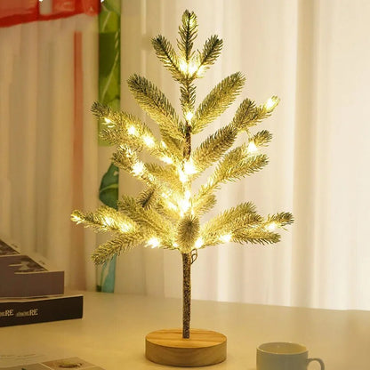LED Christmas Tree Table Lamp | 50 Warm White LEDs with Pine Design 3
