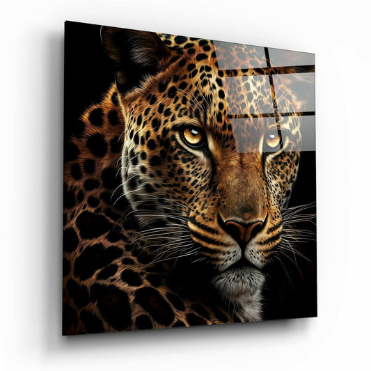 Leopard Glass Wall Art  || Designer Collection