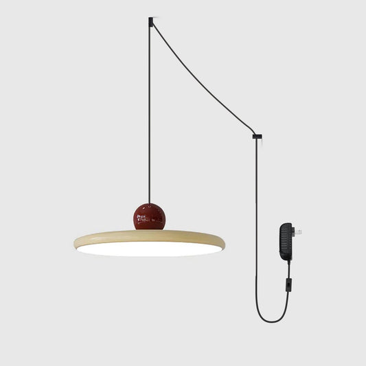 Pendant Swag Light | Modern Round Disk Design with Integrated LED 1