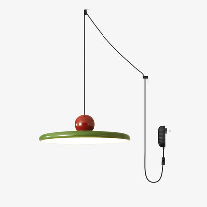Pendant Swag Light | Modern Round Disk Design with Integrated LED 2