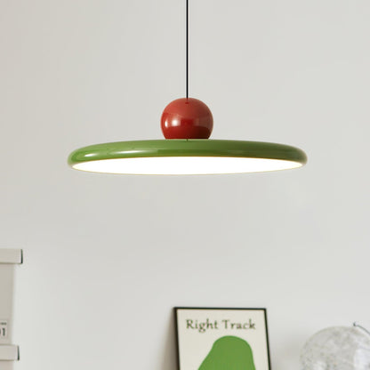 Pendant Swag Light | Modern Round Disk Design with Integrated LED 3
