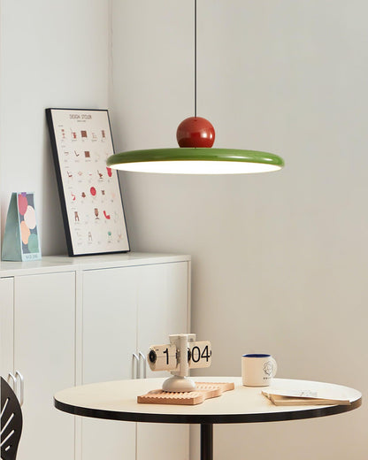 Pendant Swag Light | Modern Round Disk Design with Integrated LED 4