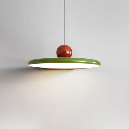 Pendant Swag Light | Modern Round Disk Design with Integrated LED 6