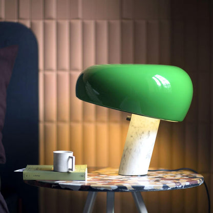 Marble Table Lamp | Elegant Carrara Base for Bedside or Desk 4