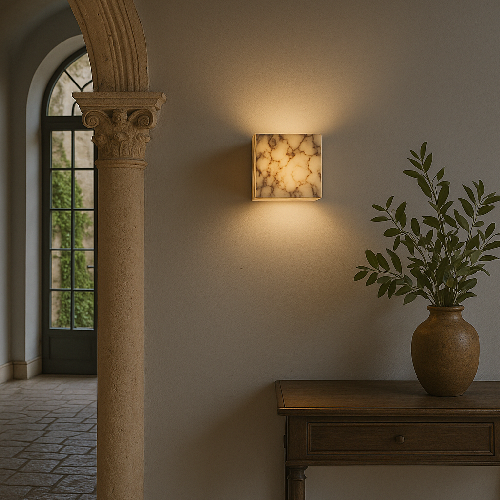 Marble Wall Lamp | Contemporary Cube Design for Elegant Interiors 1
