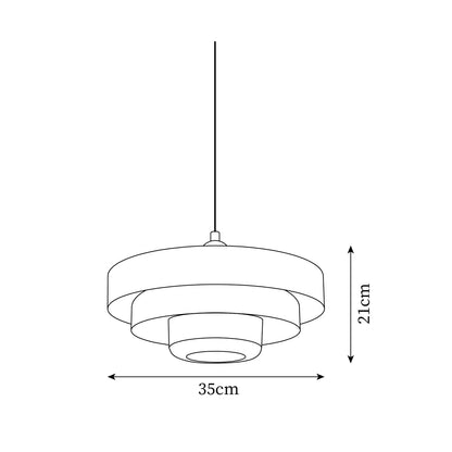 Mid-Century Pendant Light | Bauhaus Inspired Orange Metal Fixture 7