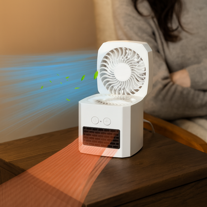 Mini Electric Heater | Portable Space Heater & Cooling Fan for All-Season Comfort 0