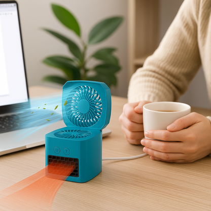 Mini Electric Heater | Portable Space Heater & Cooling Fan for All-Season Comfort 6