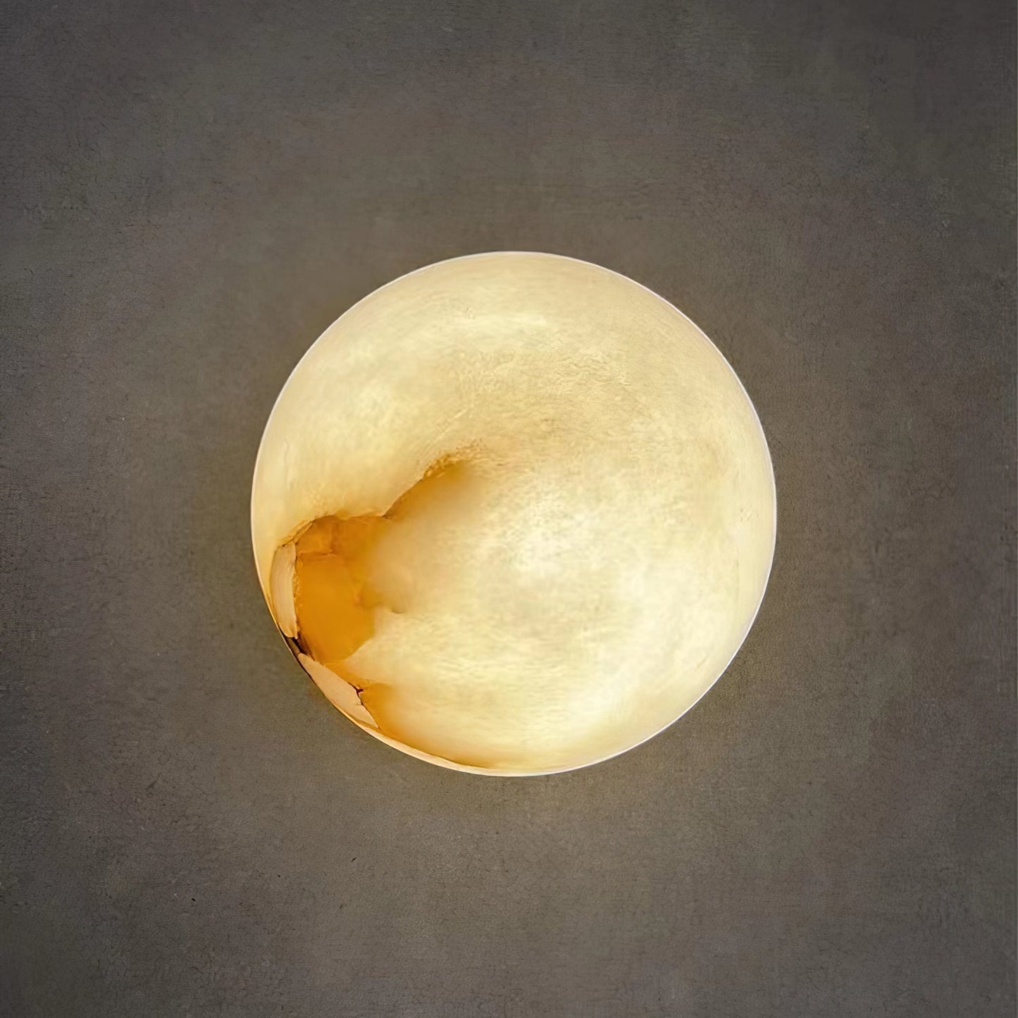 Mini Orb Wall Sconce | Elegant Alabaster Globe with Discreet Hardware 3