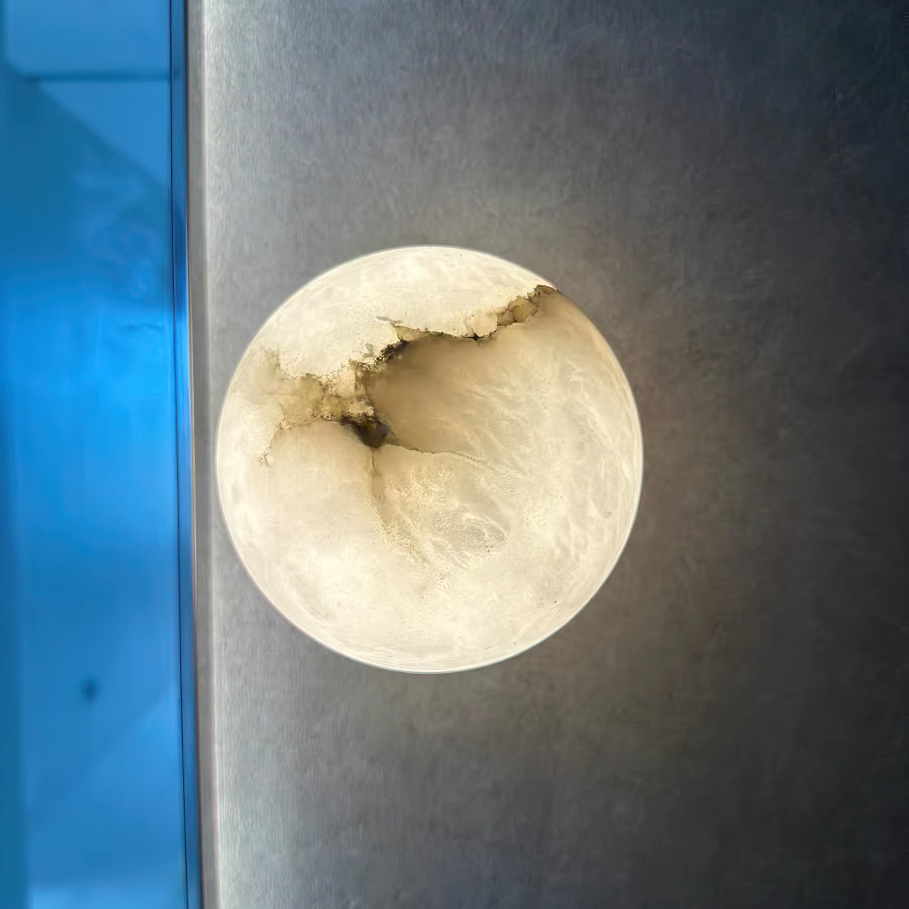 Mini Orb Wall Sconce | Elegant Alabaster Globe with Discreet Hardware 4