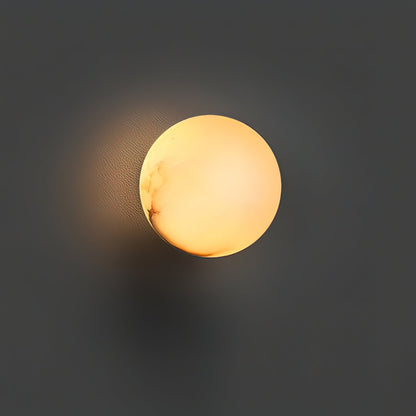 Mini Orb Wall Sconce | Elegant Alabaster Globe with Discreet Hardware 5