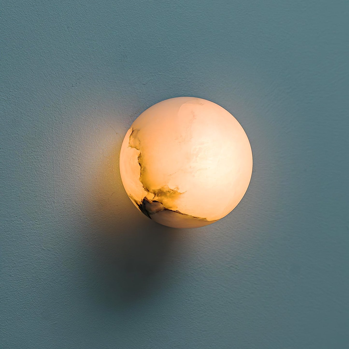 Mini Orb Wall Sconce | Elegant Alabaster Globe with Discreet Hardware 6