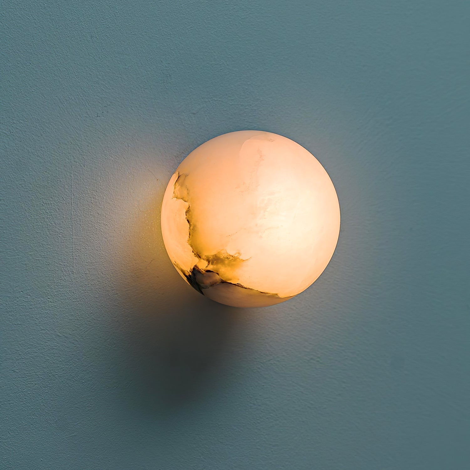 Mini Orb Wall Sconce | Elegant Alabaster Globe with Discreet Hardware 6