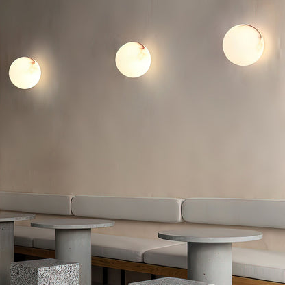 Mini Orb Wall Sconce | Elegant Alabaster Globe with Discreet Hardware 7