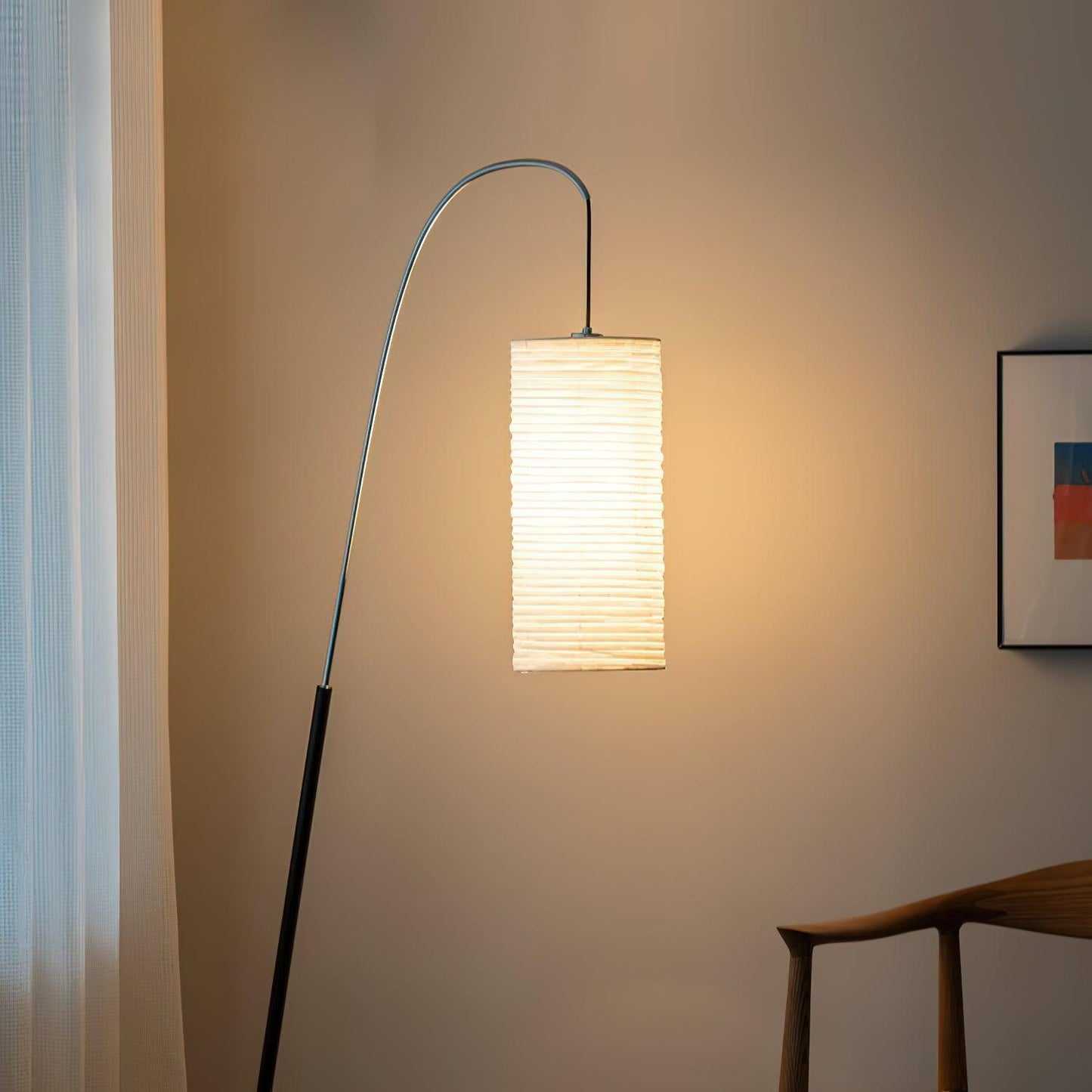 Minimalist Floor Lamp | Elegant Curved Design with Warm Light 3